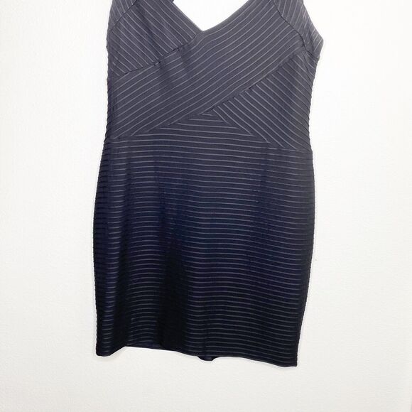 Eliza J Plus 14W Dress Bodycon Bandage Solid Black Sleeveless LBD Short Mini - Picture 6 of 11